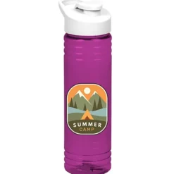 Halcyon Water Bottle with Flip Carry Lid - 24 oz - Full Color