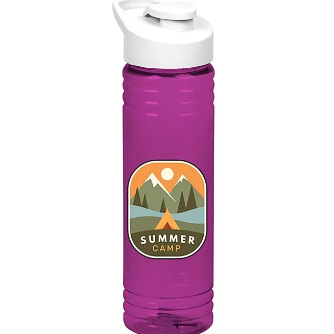Halcyon Water Bottle with Flip Carry Lid - 24 oz - Full Color