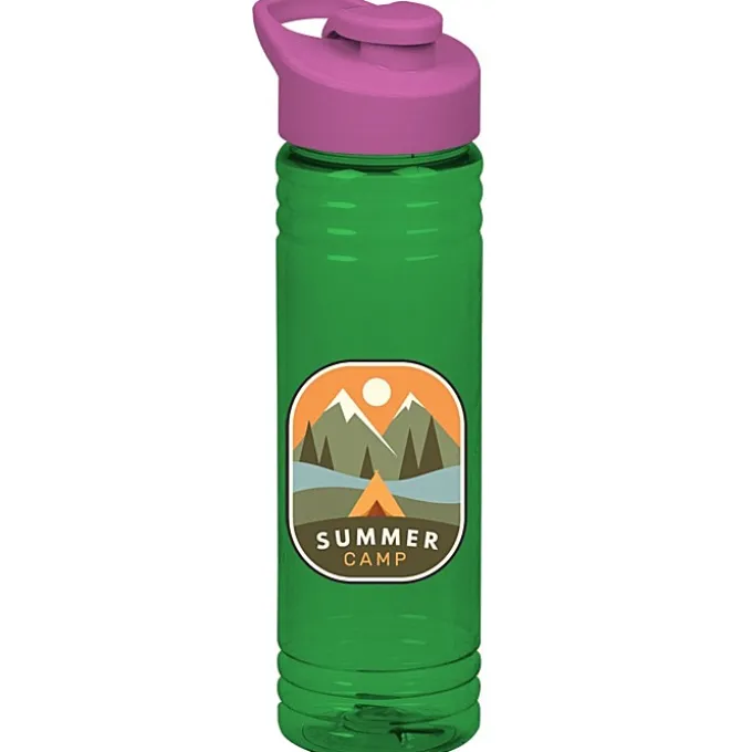 Halcyon Water Bottle with Flip Carry Lid - 24 oz - Full Color