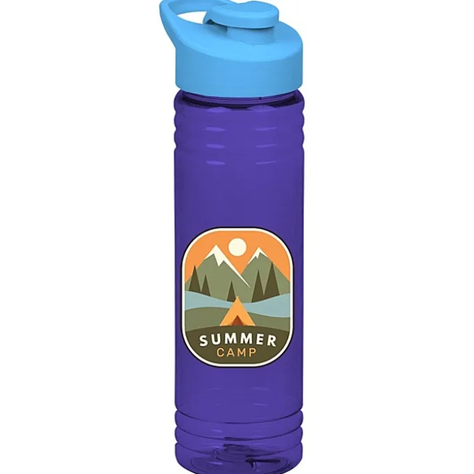Halcyon Water Bottle with Flip Carry Lid - 24 oz - Full Color