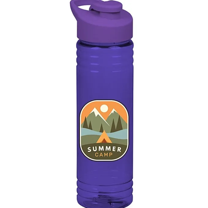 Halcyon Water Bottle with Flip Carry Lid - 24 oz - Full Color