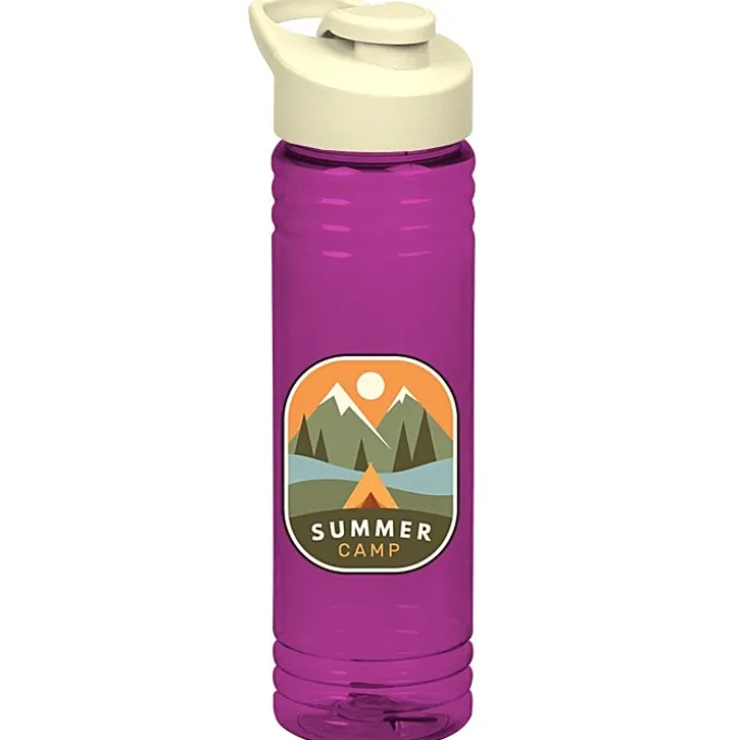 Halcyon Water Bottle with Flip Carry Lid - 24 oz - Full Color