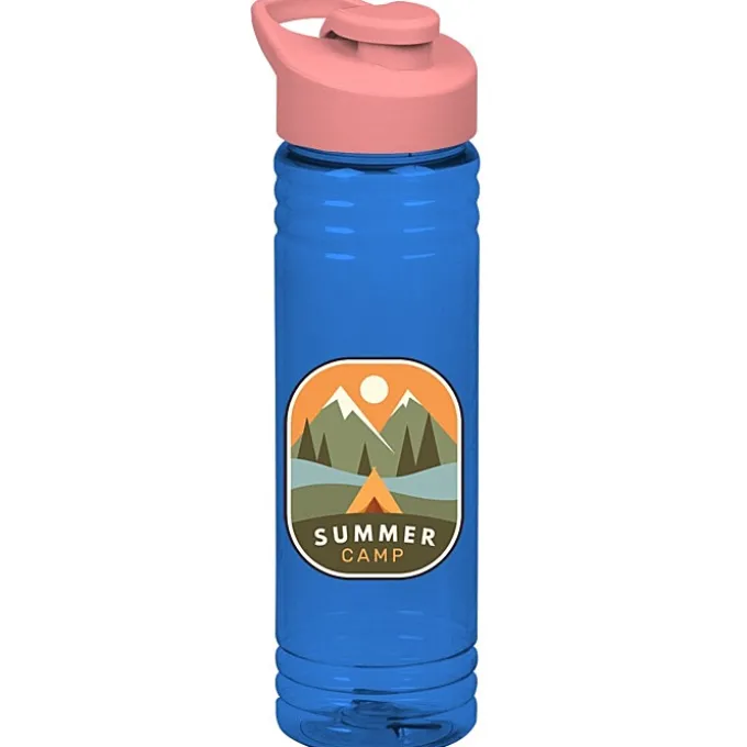 Halcyon Water Bottle with Flip Carry Lid - 24 oz - Full Color