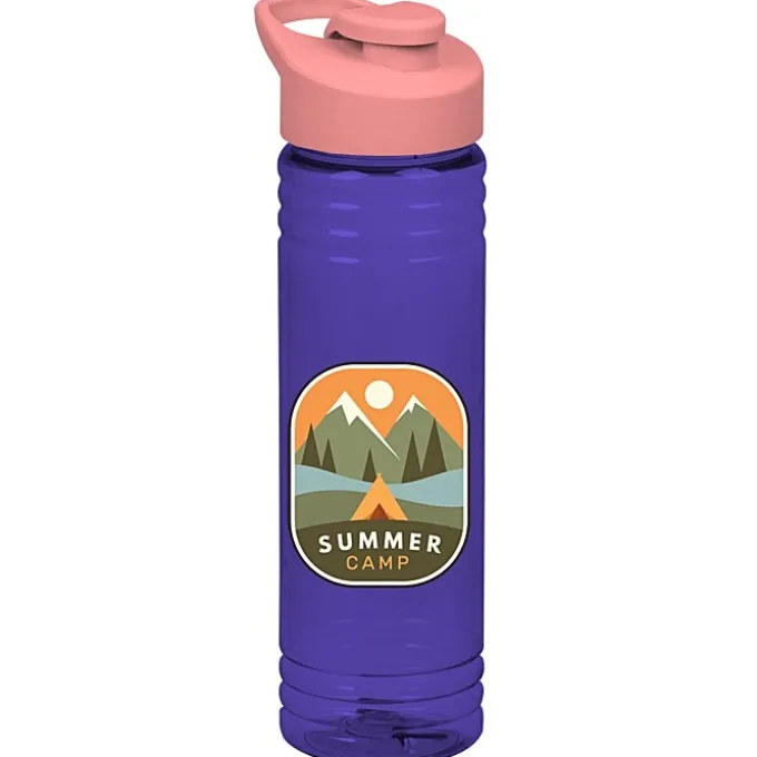 Halcyon Water Bottle with Flip Carry Lid - 24 oz - Full Color