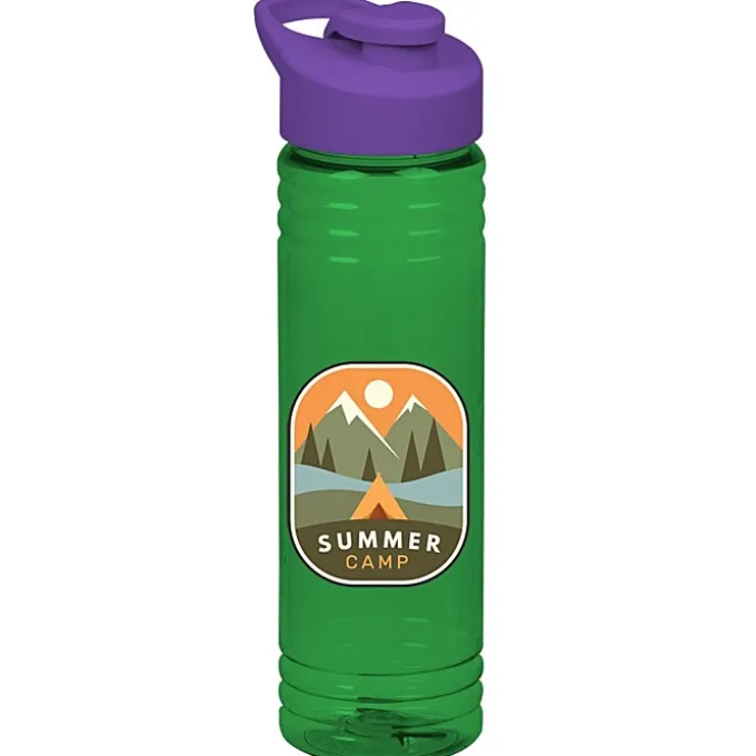 Halcyon Water Bottle with Flip Carry Lid - 24 oz - Full Color