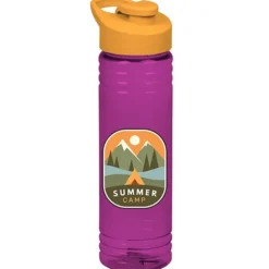 Halcyon Water Bottle with Flip Carry Lid - 24 oz - Full Color