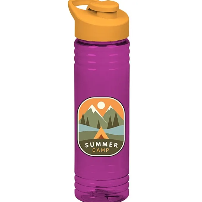 Halcyon Water Bottle with Flip Carry Lid - 24 oz - Full Color