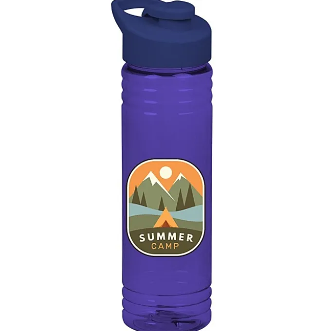 Halcyon Water Bottle with Flip Carry Lid - 24 oz - Full Color