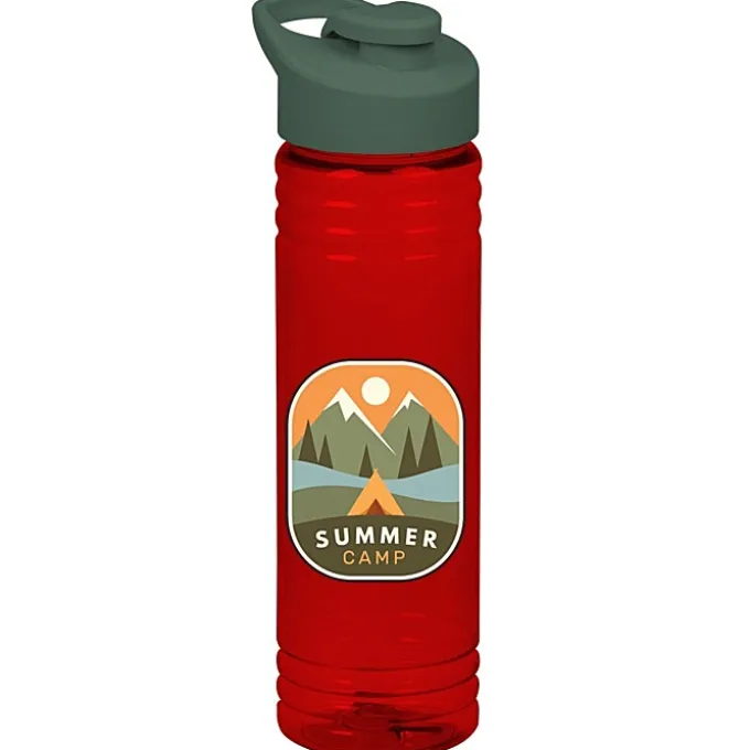 Halcyon Water Bottle with Flip Carry Lid - 24 oz - Full Color