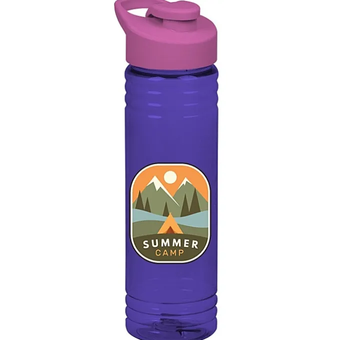 Halcyon Water Bottle with Flip Carry Lid - 24 oz - Full Color