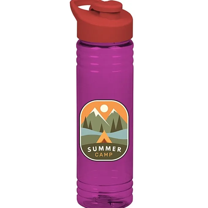 Halcyon Water Bottle with Flip Carry Lid - 24 oz - Full Color