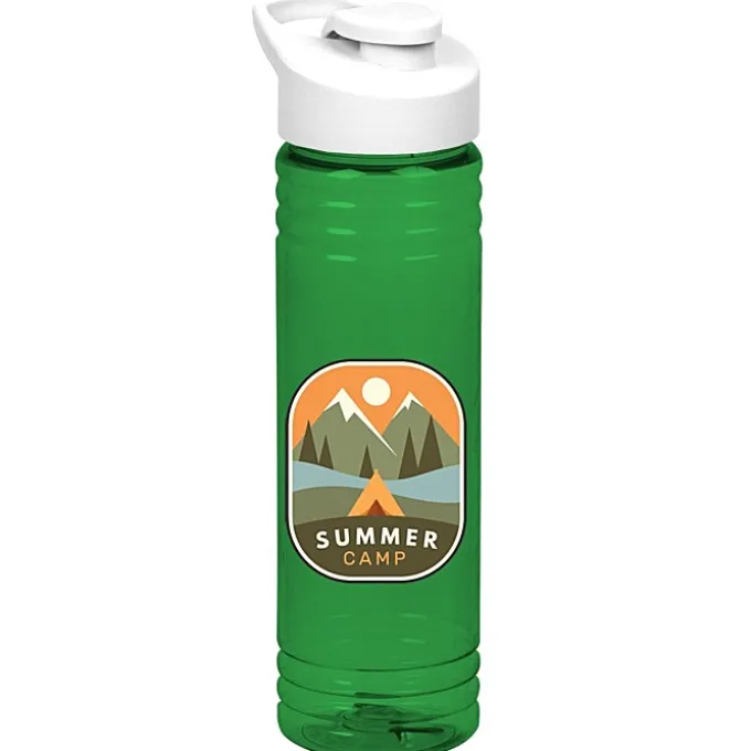 Halcyon Water Bottle with Flip Carry Lid - 24 oz - Full Color