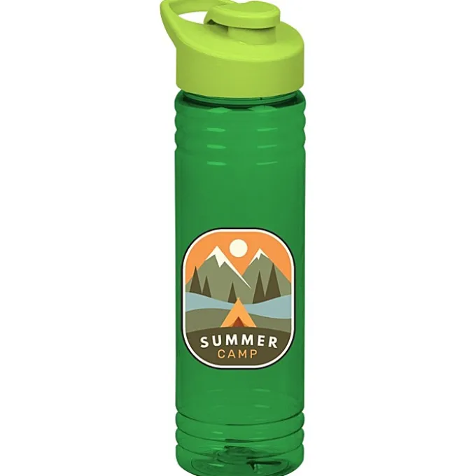 Halcyon Water Bottle with Flip Carry Lid - 24 oz - Full Color