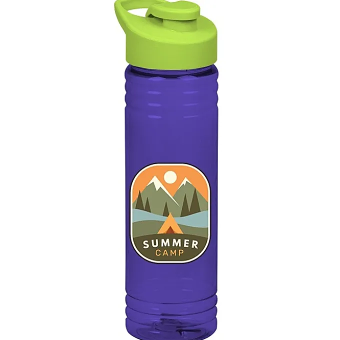 Halcyon Water Bottle with Flip Carry Lid - 24 oz - Full Color