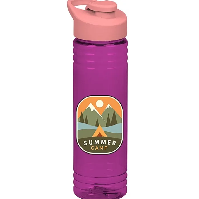 Halcyon Water Bottle with Flip Carry Lid - 24 oz - Full Color