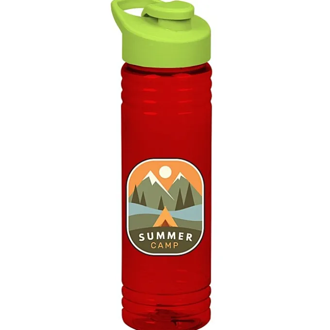 Halcyon Water Bottle with Flip Carry Lid - 24 oz - Full Color