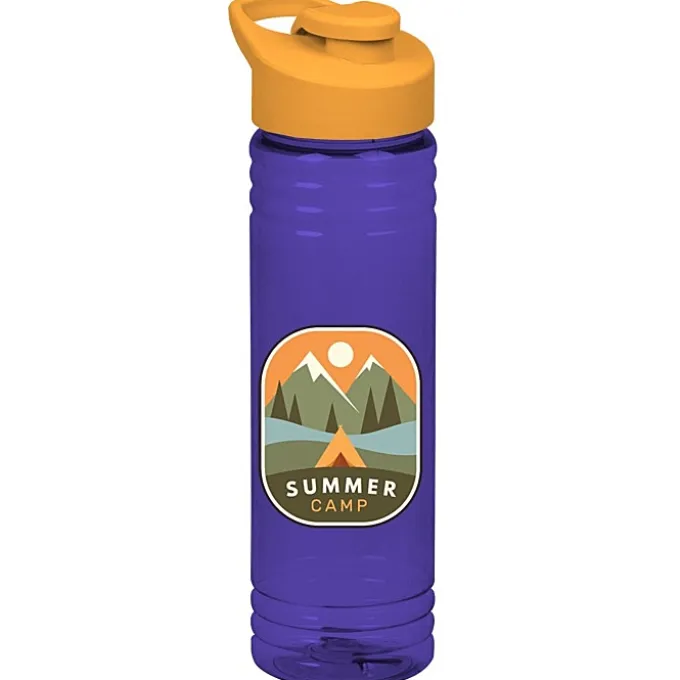 Halcyon Water Bottle with Flip Carry Lid - 24 oz - Full Color
