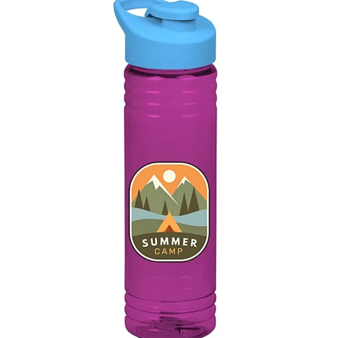 Halcyon Water Bottle with Flip Carry Lid - 24 oz - Full Color