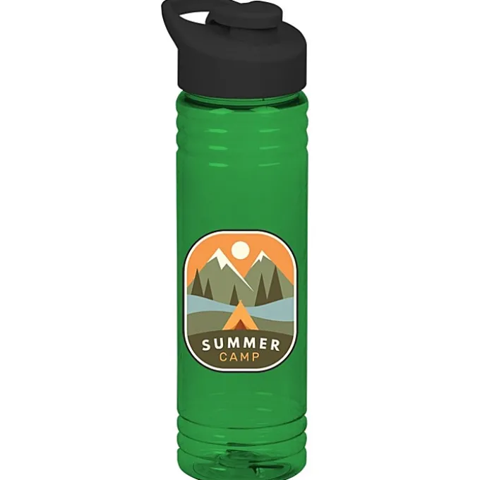 Halcyon Water Bottle with Flip Carry Lid - 24 oz - Full Color