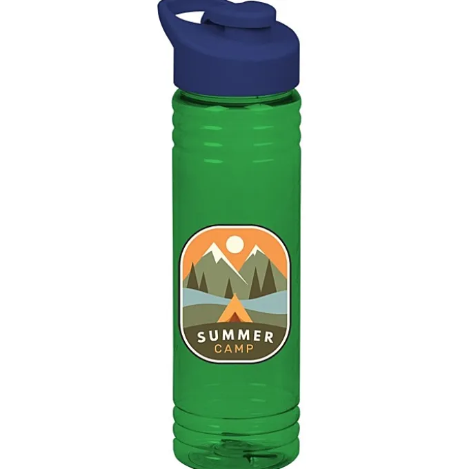 Halcyon Water Bottle with Flip Carry Lid - 24 oz - Full Color
