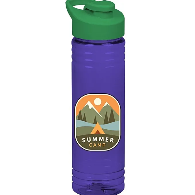 Halcyon Water Bottle with Flip Carry Lid - 24 oz - Full Color
