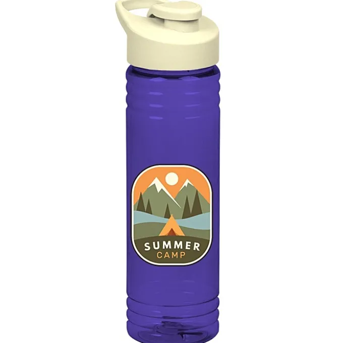 Halcyon Water Bottle with Flip Carry Lid - 24 oz - Full Color