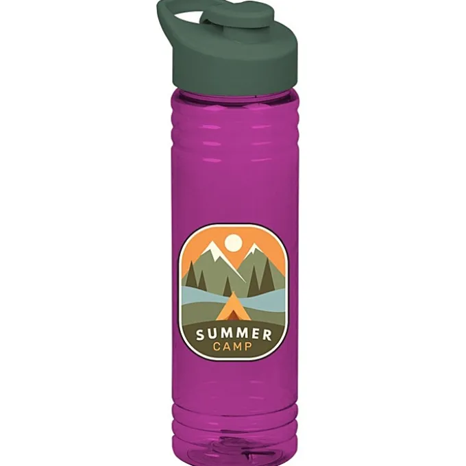 Halcyon Water Bottle with Flip Carry Lid - 24 oz - Full Color
