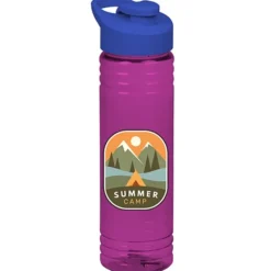 Halcyon Water Bottle with Flip Carry Lid - 24 oz - Full Color