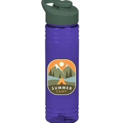Halcyon Water Bottle with Flip Carry Lid - 24 oz - Full Color