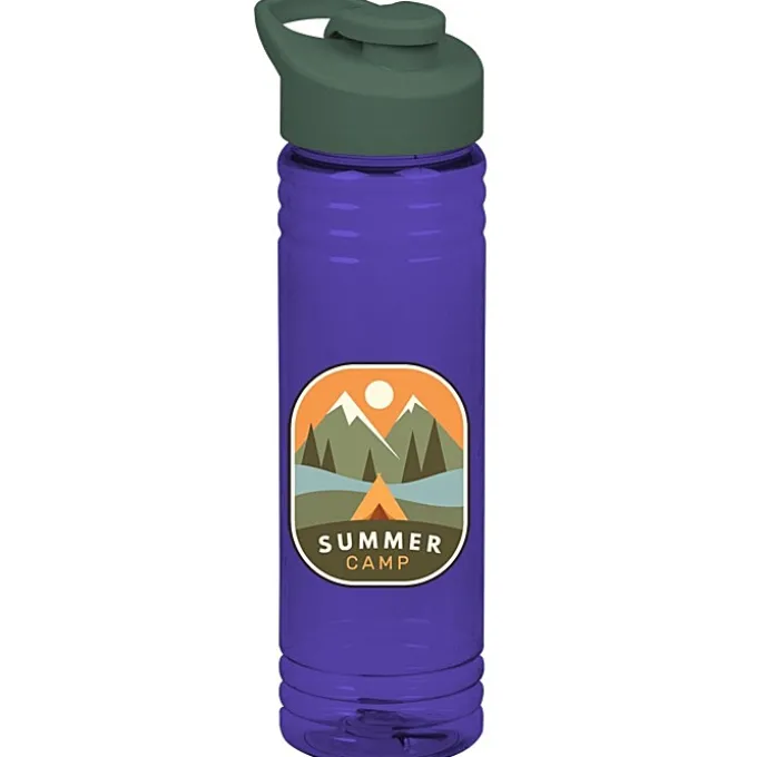 Halcyon Water Bottle with Flip Carry Lid - 24 oz - Full Color