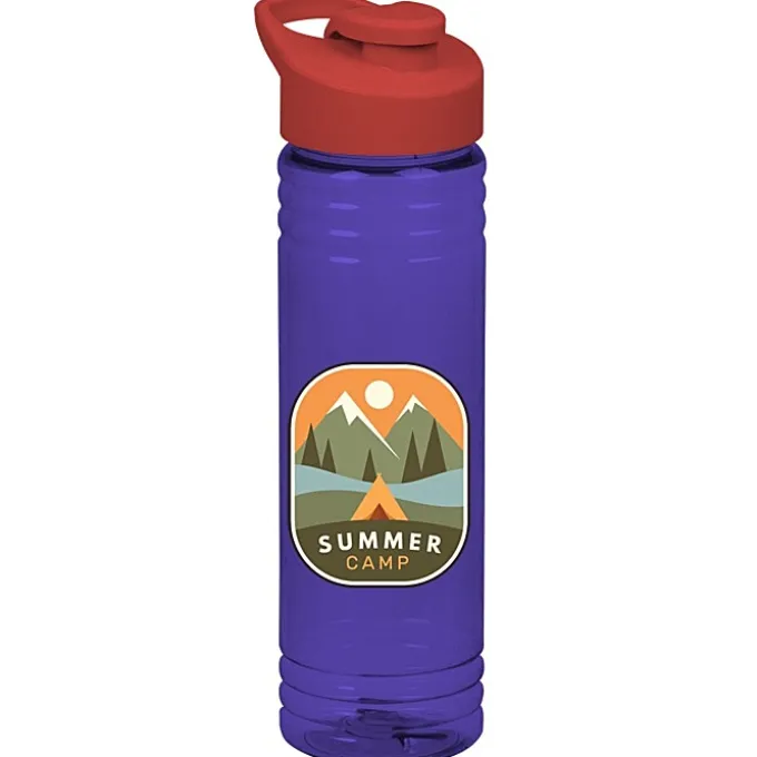 Halcyon Water Bottle with Flip Carry Lid - 24 oz - Full Color