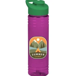 Halcyon Water Bottle with Flip Carry Lid - 24 oz - Full Color