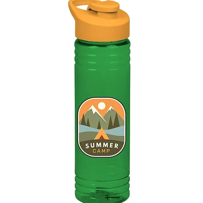 Halcyon Water Bottle with Flip Carry Lid - 24 oz - Full Color
