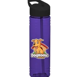 Halcyon Water Bottle with Flip Straw Lid - 24 oz - Full Color