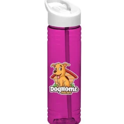 Halcyon Water Bottle with Flip Straw Lid - 24 oz - Full Color