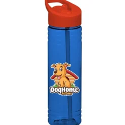 Halcyon Water Bottle with Flip Straw Lid - 24 oz - Full Color
