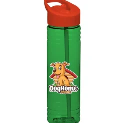 Halcyon Water Bottle with Flip Straw Lid - 24 oz - Full Color