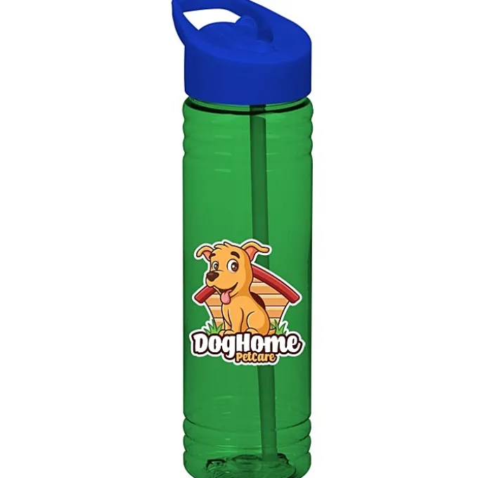 Halcyon Water Bottle with Flip Straw Lid - 24 oz - Full Color