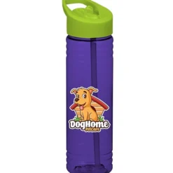 Halcyon Water Bottle with Flip Straw Lid - 24 oz - Full Color
