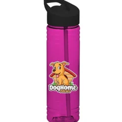 Halcyon Water Bottle with Flip Straw Lid - 24 oz - Full Color