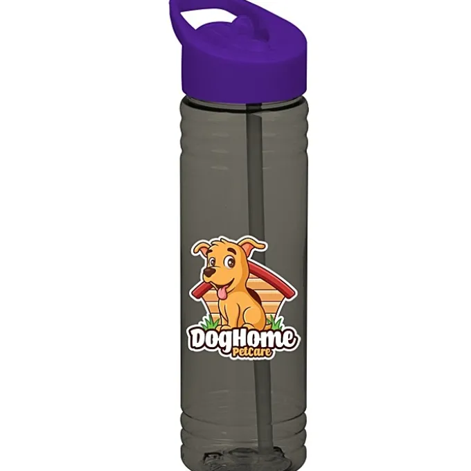 Halcyon Water Bottle with Flip Straw Lid - 24 oz - Full Color