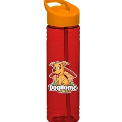 Halcyon Water Bottle with Flip Straw Lid - 24 oz - Full Color
