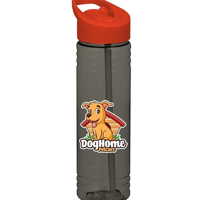 Halcyon Water Bottle with Flip Straw Lid - 24 oz - Full Color