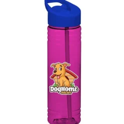 Halcyon Water Bottle with Flip Straw Lid - 24 oz - Full Color