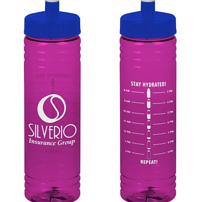 Halcyon Water Bottle with Stay Hydrated Graphics - 24 oz