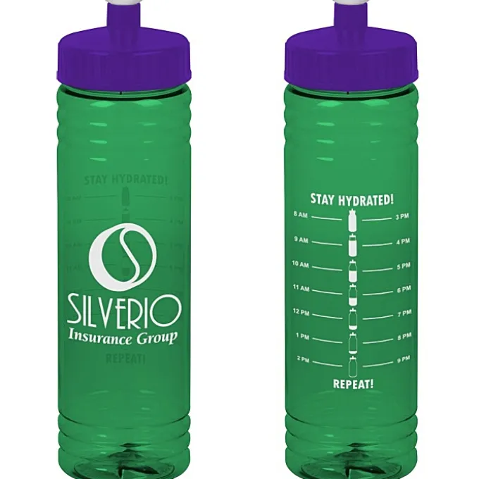 Halcyon Water Bottle with Stay Hydrated Graphics - 24 oz