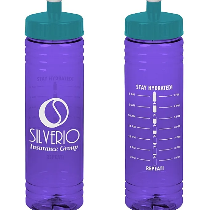 Halcyon Water Bottle with Stay Hydrated Graphics - 24 oz