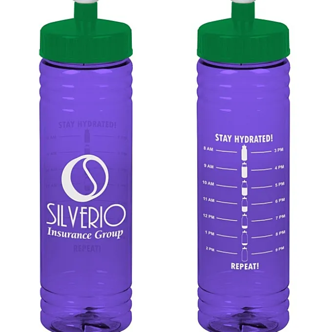 Halcyon Water Bottle with Stay Hydrated Graphics - 24 oz