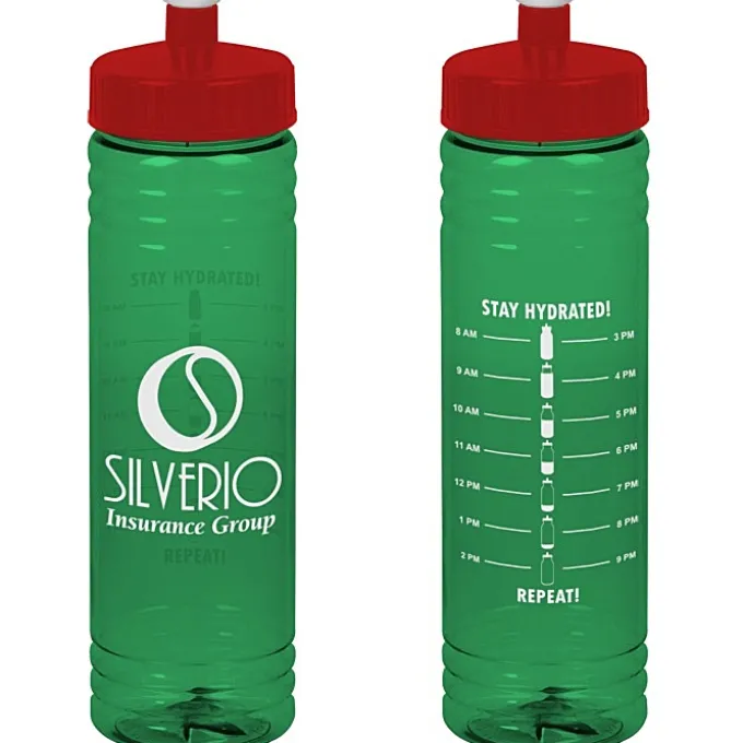 Halcyon Water Bottle with Stay Hydrated Graphics - 24 oz