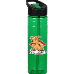 Halcyon Water Bottle with Two-Tone Flip Straw Lid - 24 oz - Full Color